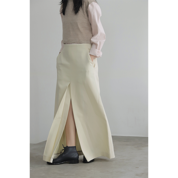 AURALEE - Tense Wool Double Cloth Skirt Ivory