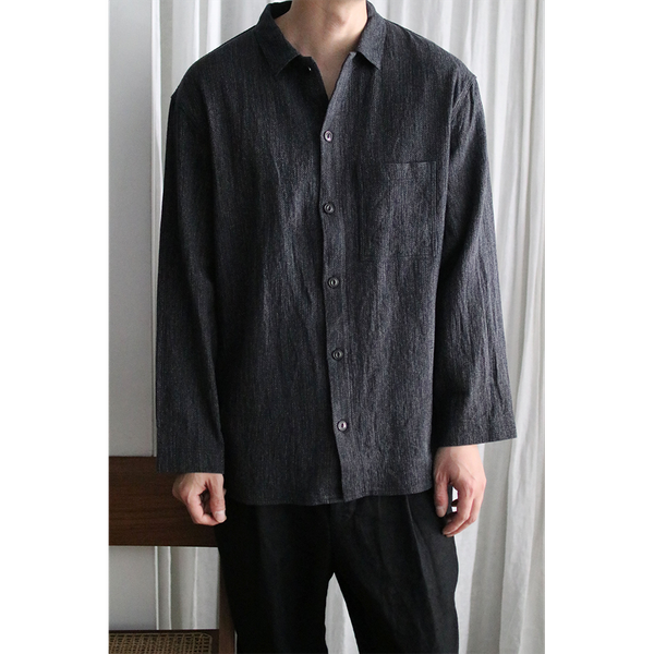 CONFECT - Cotton Dobby Work Shirt Charcoal Gray