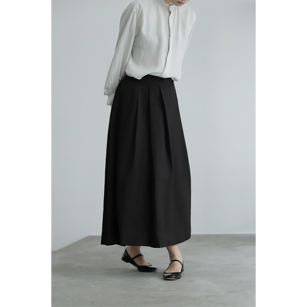 COSMIC WONDER - Light Linen Wool Farmers Skirt