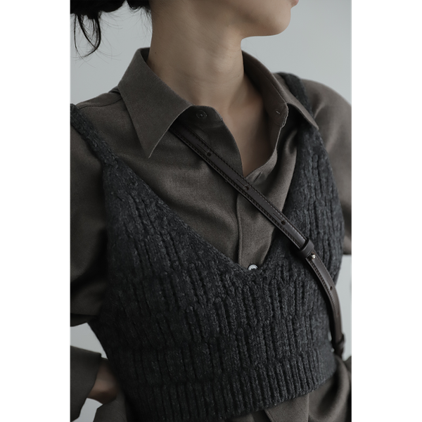 AURALEE - Wool Cord Rib Knit Camisole