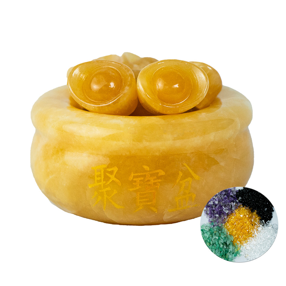 招財聚寶盆】黃玉原礦・居家店面皆適用・富貴開運必備xinchi 鑫麒國際