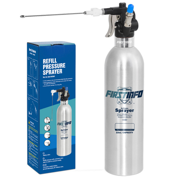 Refillable Pressure Sprayer 650ml / Aluminum Can, 110 Psi