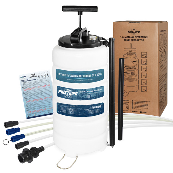 FIRSTINFO A1106H Patented 15L Manual Oil/Fluid Changer Vacuum Extractor Pump