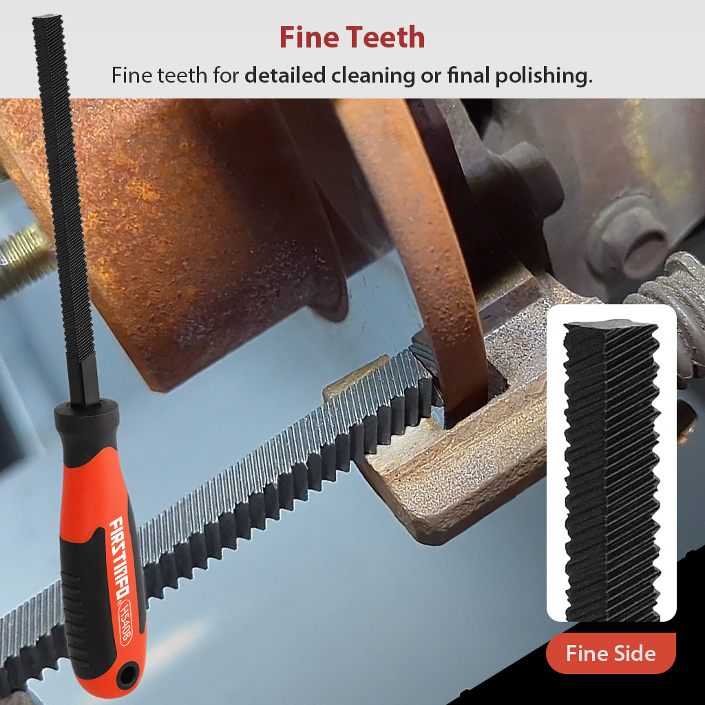 FIRSTINFO H5408 Course And Fine-Tooth Brake Caliper File / Four