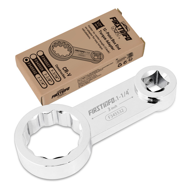 FIRSTINFO 1/2-inch Drive 1-1/4" Torque Adapter 12-Point Box End with CR-V Construction