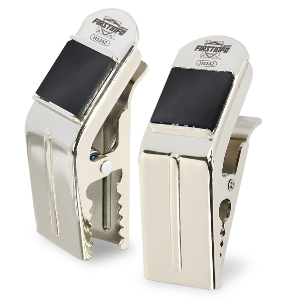 FIRSTINFO H5242 Magnetic Brush Clip and Paint Can Opener, All Metal, Pack of 2, for Holding Brush & Can Opener