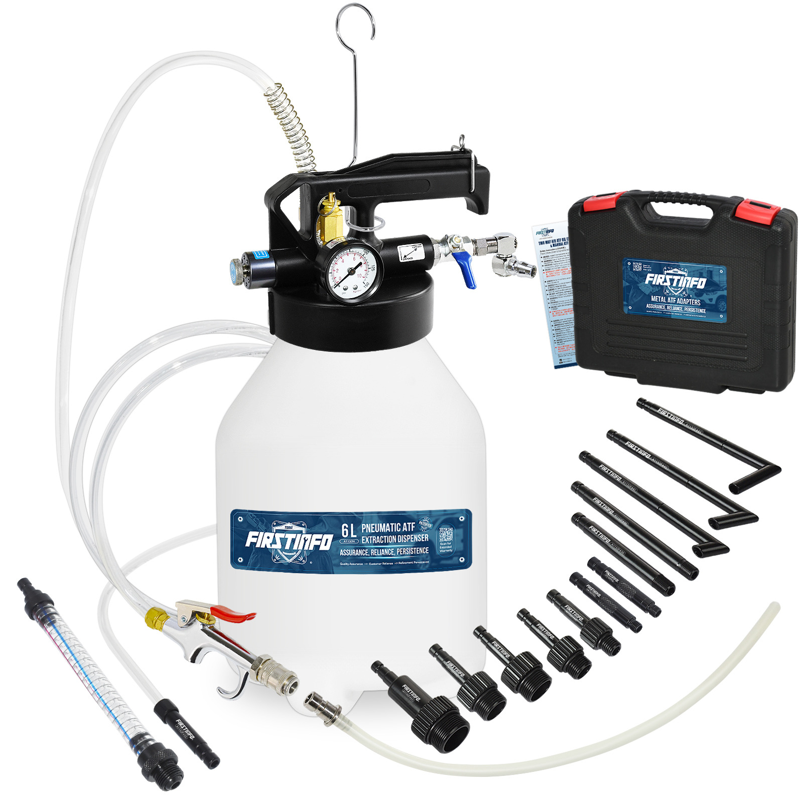 6L オーバーフロータイプ エア式ATFチェンジャー (14本アダプター付