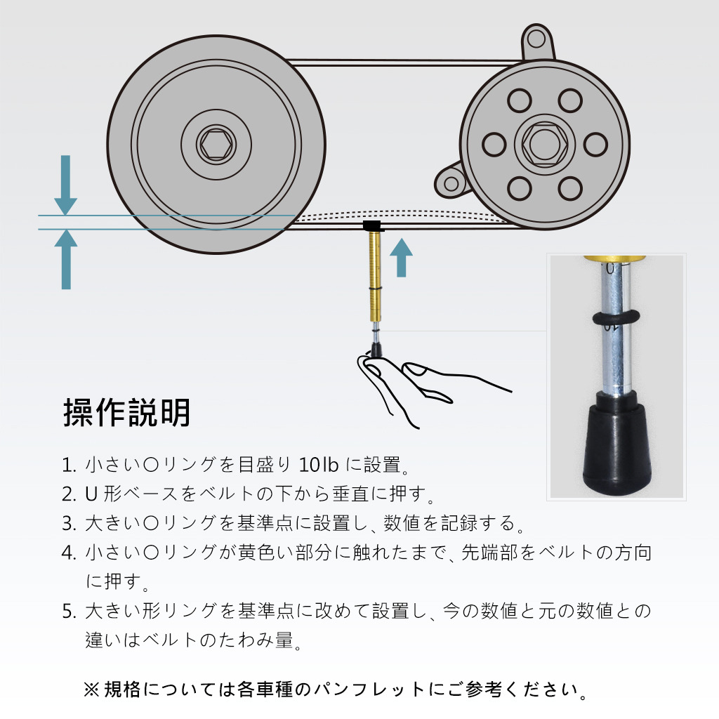 江東産業 ITG-210 ベルトテンションゲージ
