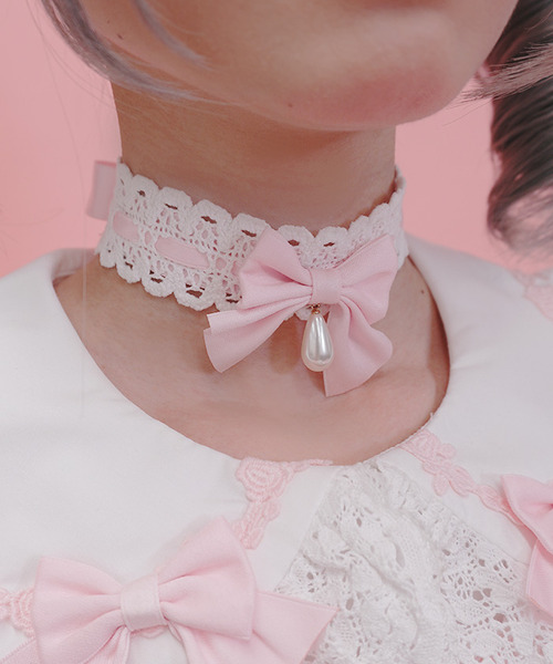 Chalmiere-梯形蕾絲頸鍊