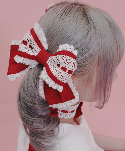 Chalmiere-梯形蕾絲蝴蝶結套組