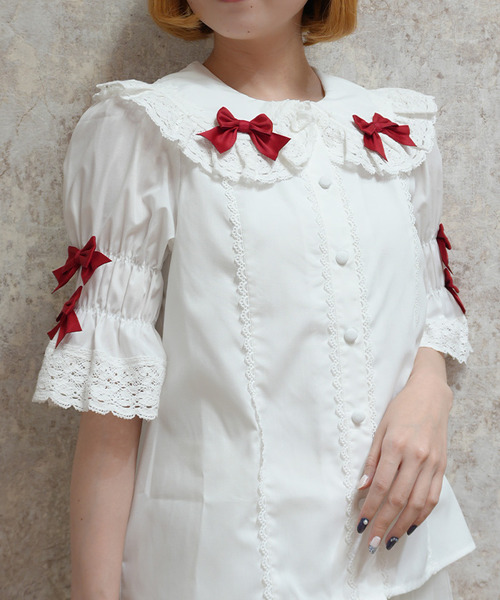 Chalmiere-蕾絲花邊襯衫