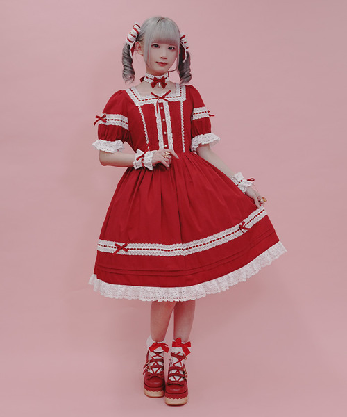 Chalmiere-梯形蕾絲洋裝