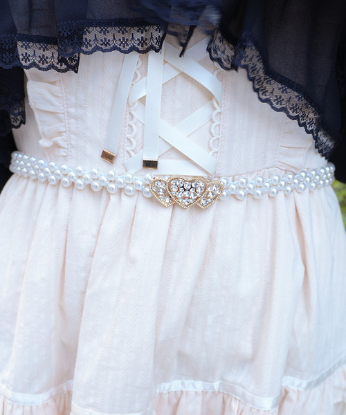 ＰＯＥＴＩＱＵＥ-愛心珍珠鬆緊腰帶