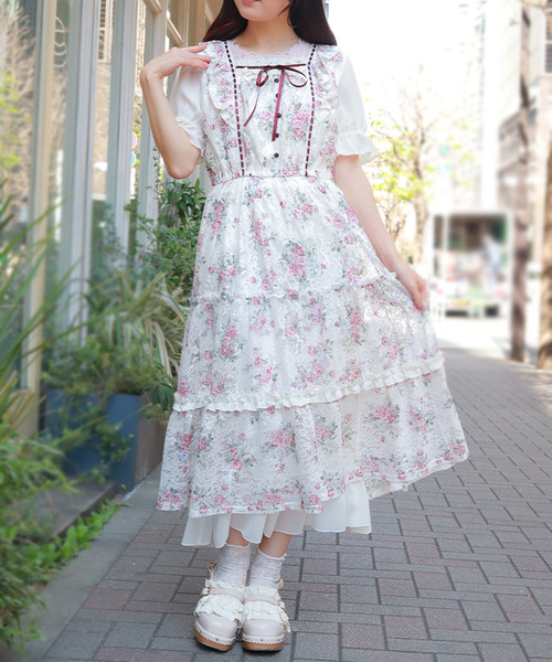 蕾絲×花束蛋糕洋裝