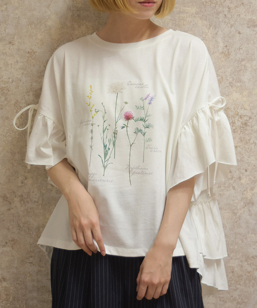 多款印花荷葉邊T恤