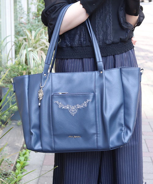 玫瑰刺繡多功能大托特包