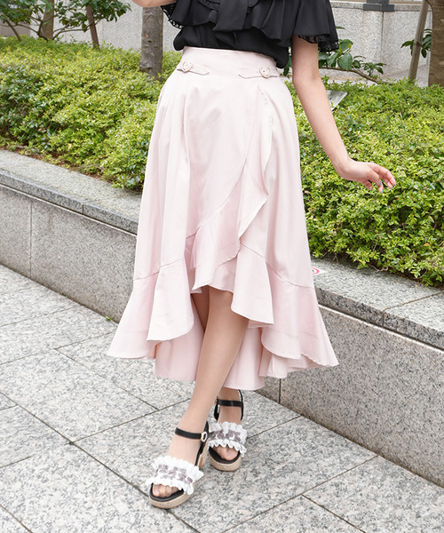 ＰＯＥＴＩＱＵＥ-荷葉邊不對稱裙