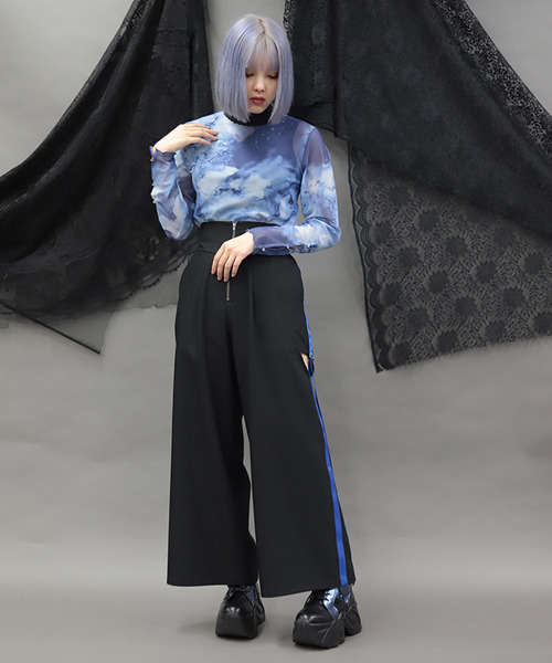 NIBBLE POISON-層次鏤空長褲