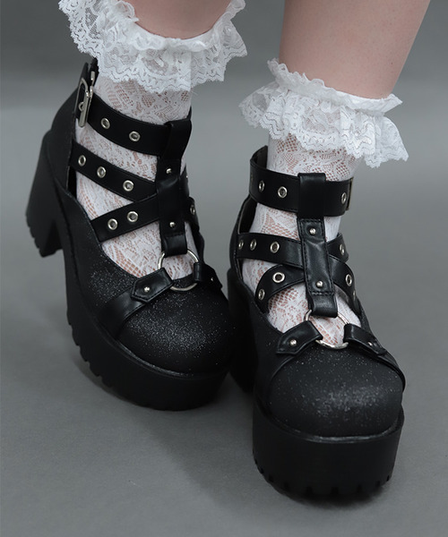 NIBBLE POISON-皮帶設計高跟鞋