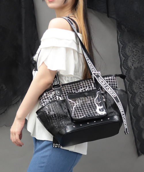 NIBBLE POISON-LOGO織帶PVC包