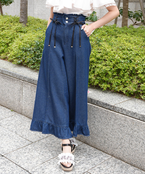 ＰＯＥＴＩＱＵＥ-高腰寬版牛仔褲