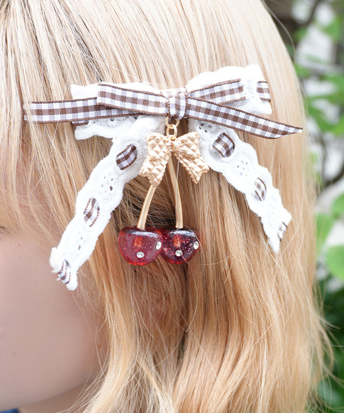 ＰＯＥＴＩＱＵＥ-櫻桃蝴蝶結髮夾