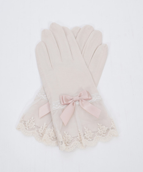 蕾絲荷葉抗UV短手套