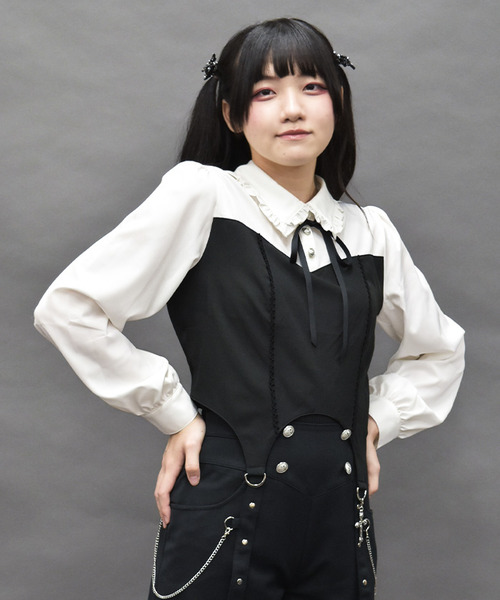 ♰ NIBBLE POISON♰吊襪帶背心設計襯衫