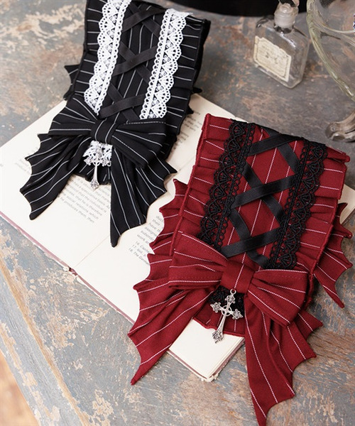 條紋蝴蝶結髮飾