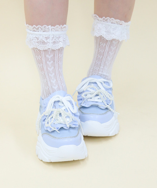 POETIQUE-附珍珠吊飾運動鞋