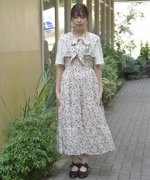 小碎花襯衫×洋裝套組