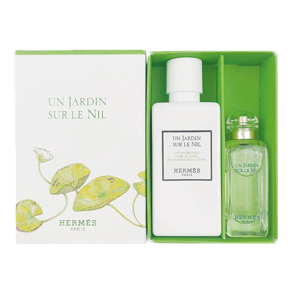 Hermes 愛馬仕 尼羅河花園香水旅行組 淡香水7.5ml + 身體乳40ml