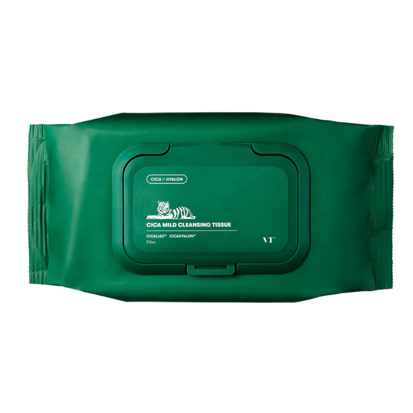VT แผ่นเช็ดทำความสะอาดผิวหน้า CICA  240g*1ถุง/50แผ่น