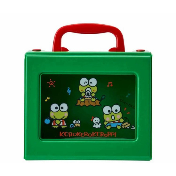 夢幻屋 正版 日本正品sanrio三麗鷗大眼蛙小綠青蛙  復古收納手提 首飾盒 雜物箱