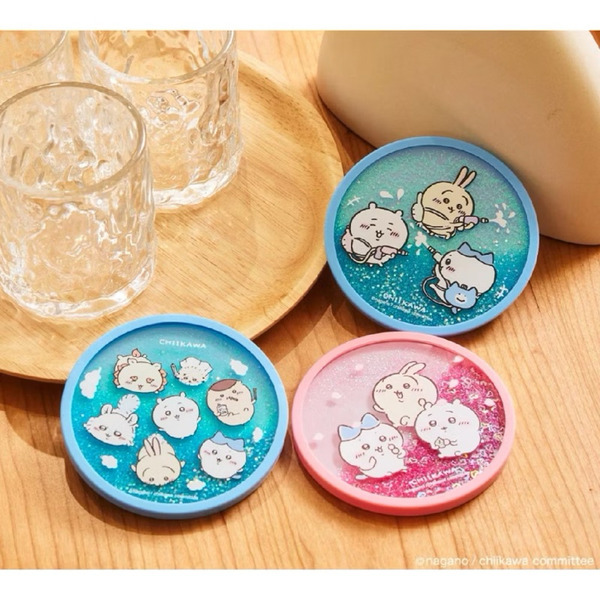夢幻屋 吉伊卡哇 正版現貨 研達 流沙杯墊 天空/水槍/櫻花 小可愛 小八貓烏薩奇師傅鼯鼠風獅櫻花小兔兔chiikawa