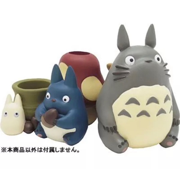 正版 宮崎駿 日本正版 神隱少女 無臉男 龍貓 吉吉 擺飾  印章收納盒  印章座