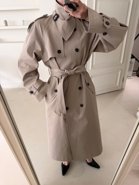 JS.多變領經典風衣