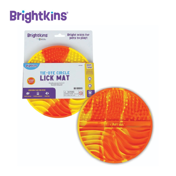 【Brightkins】渲染風圓形舒壓舔食墊｜慢食墊