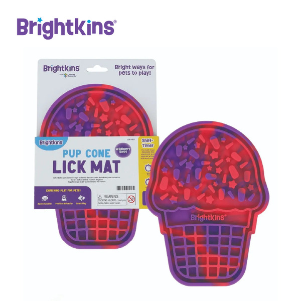 【Brightkins】冰淇淋甜筒造型舒壓舔食墊｜慢食墊