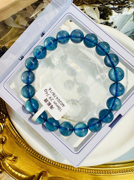 已預訂精品級濃色深海藍海藍寶水晶10mm29.74g平衡情緒減緩壓力提高溝通