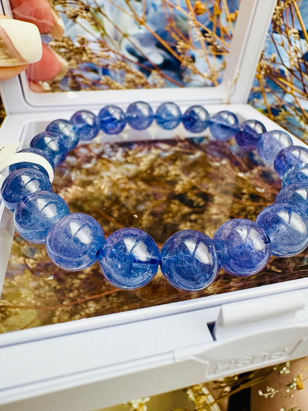 精品濃色高透坦桑石丹泉石9-9.4mm27.26g提升專注力正能量旺人緣著名社交石