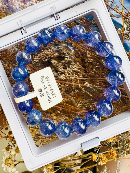 畢業級濃色高晶透坦桑石丹泉石10mm35.19g提升專注力正能量旺人緣著名社交石