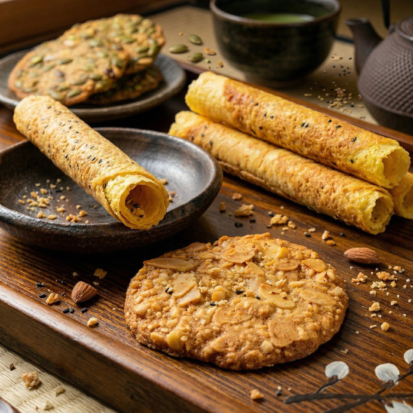 雙重酥脆組合 - 蛋捲+薄脆片