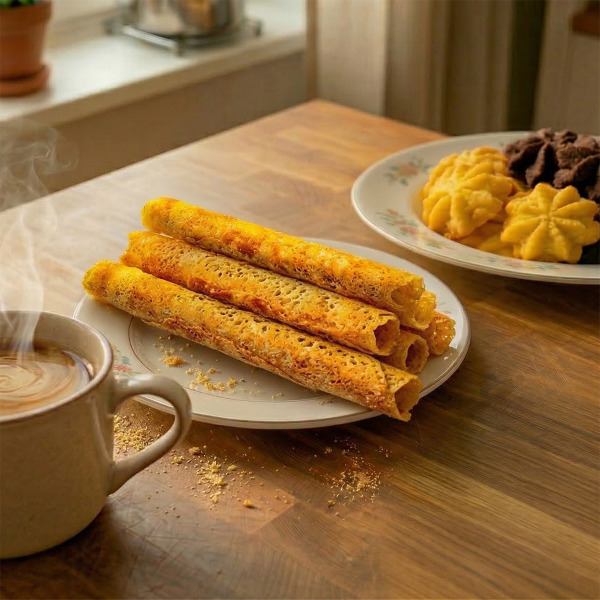 經典午茶組合 - 蛋捲+曲奇餅