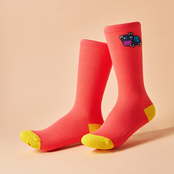 簡單襪 - 河馬 ｜ 兒童長襪