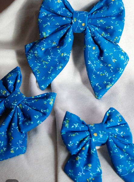 🇰🇷 The Wagging Blue｜Blue Floral｜可扣式蝴蝶結