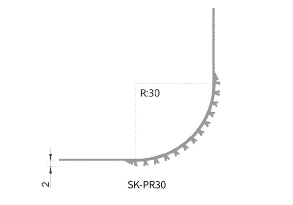 SK-PR30 R30批灰款弧形陽角