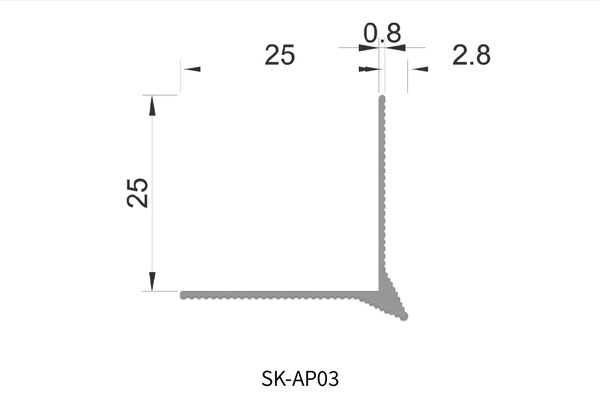 SK-AP03 批灰陽角25W*25H