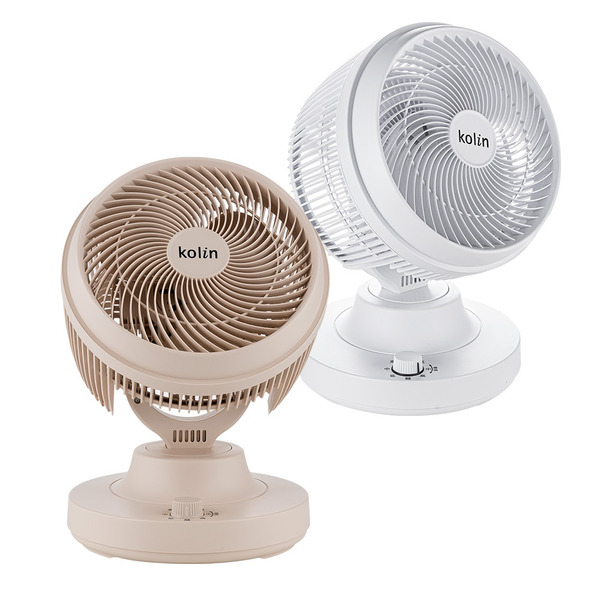 【Kolin 歌林】9吋淨化型無死角擺頭循環扇 KFC-LN831 白/米 兩色任選