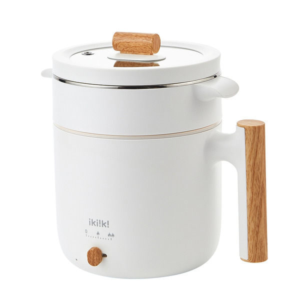 【Ikiiki伊崎】1.9L 日式蒸煮陶瓷美食鍋 IK-TK4303 / 附304不鏽鋼蒸籠